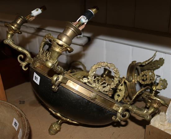 Brass ceiling light